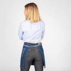 Delantal Corto Lavado Tejano Añil 40X69 Cm | Union Workwear