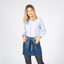 Delantal Corto Lavado Tejano Añil 40X69 Cm | Union Workwear