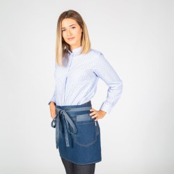 Delantal Corto Lavado Tejano Añil 40X69 Cm | Union Workwear