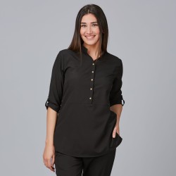 Blusa Mujer Cuello Mao Vinca | Union Workwear