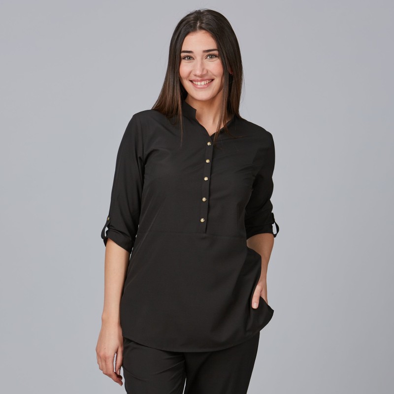 Blusa Mujer Cuello Mao Vinca | Union Workwear