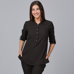 Blusa Mujer Cuello Mao Vinca | Union Workwear