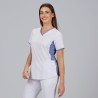 Blusa Mujer Escote Pico Combinada M/C Cleo | Union Workwear
