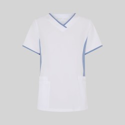 Blusa Mujer Escote Pico Combinada M/C Cleo | Union Workwear