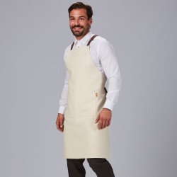 Delantal Con Peto Esterilla Tejido Organico 91X74 Cm | Union Workwear