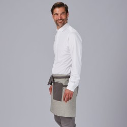 Delantal Corto Bolsillo Y Cintas Combinadas 45X74 Cm | Union Workwear