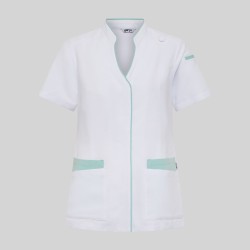 Blusa Mujer Abierta Cuello Mao M/C Ylena | Union Workwear