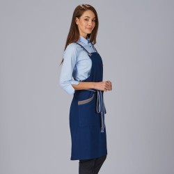 Delantal Peto Bicolor Cinta Rayas 86X74 Cm | Union Workwear