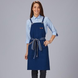Delantal Peto Bicolor Cinta Rayas 86X74 Cm | Union Workwear