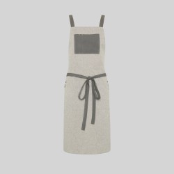 Delantal Peto Bolsillo Y Cintas Combinadas 88X74 Cm | Union Workwear