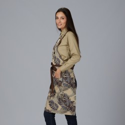Delantal Peto Estampado Flores 88X74 Cm | Union Workwear