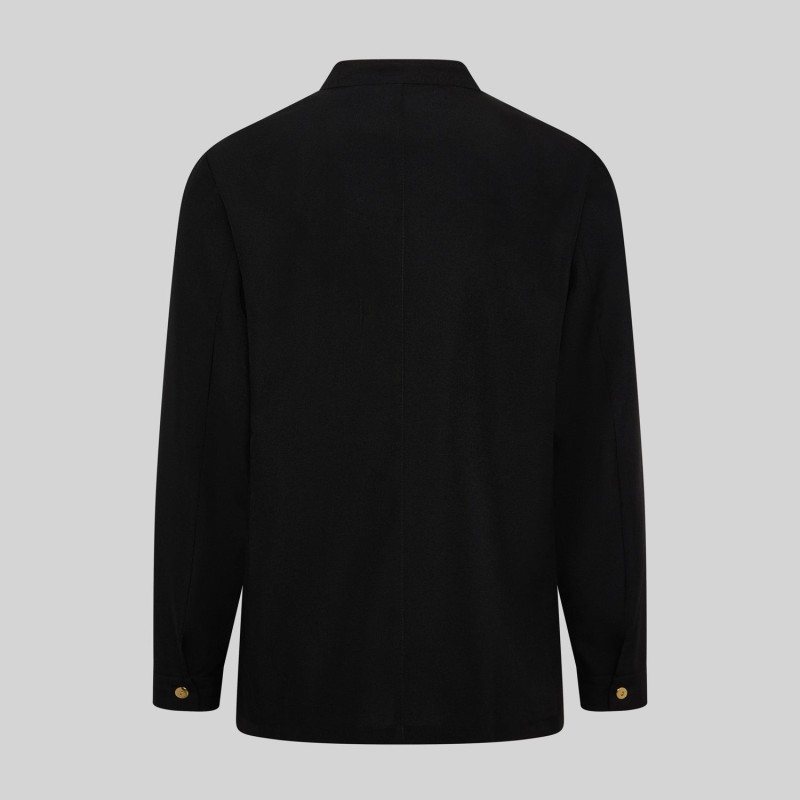 Chaqueta Hombre Mao Negra Boton Dorado | Union Workwear