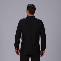 Chaqueta Hombre Mao Negra Boton Dorado | Union Workwear