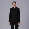Chaqueta Mujer Mao Negra Boton Dorado | Union Workwear