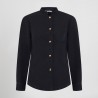 Chaqueta Mujer Mao Negra Boton Dorado | Union Workwear