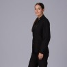 Chaqueta Mujer Mao Negra Boton Dorado | Union Workwear