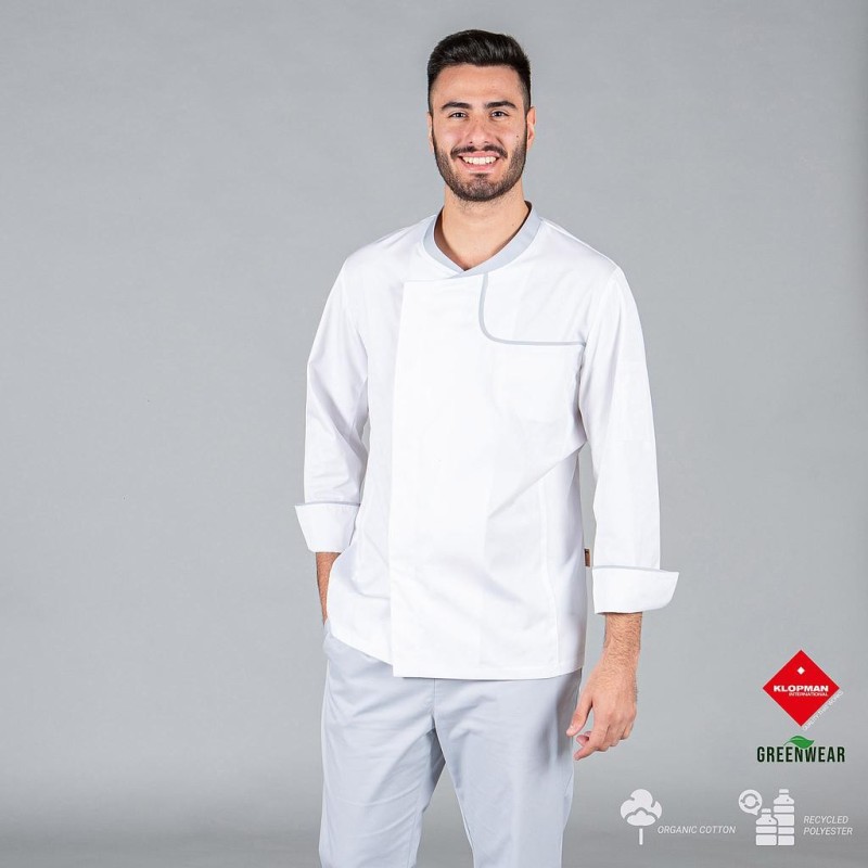 Chaqueta Cocina Hombre Otero Tejido Reciclado Y Organico Klopman | Union Workwear