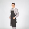 Delantal Con Peto Negro Combi Espiga 82X72 Cm | Union Workwear