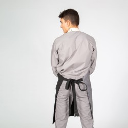 Delantal Con Peto Negro Combi Espiga 82X72 Cm | Union Workwear