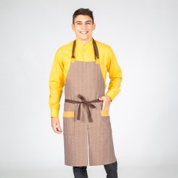 Delantal Con Peto Chocolate Tirante 2 Colores 82X72 Cm | Union Workwear