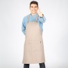 Delantal Con Peto Gris Tirante Espalda 82X72 Cm | Union Workwear