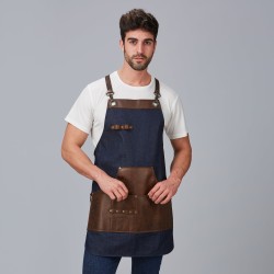 Delantal Peto Vaquero Y Piel 73X68 Cm | Union Workwear