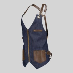 Chaleco Unisex Vaquero Y Piel Kurume | Union Workwear