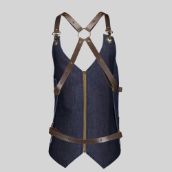 Chaleco Unisex Vaquero Y Piel Kurume | Union Workwear