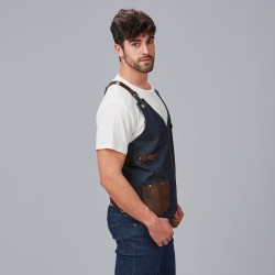 Chaleco Unisex Vaquero Y Piel Kurume | Union Workwear