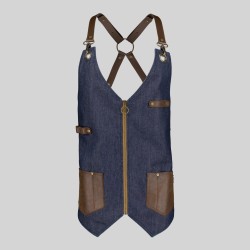 Chaleco Unisex Vaquero Y Piel Kurume | Union Workwear