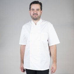 Chaqueta Cocina Unisex Plana Blanca M/C | Union Workwear