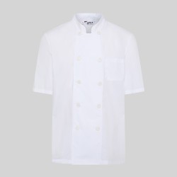Chaqueta Cocina Unisex Sarga Blanca M/C | Union Workwear