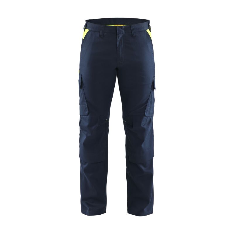 Pantalón industrial elástico bolsillos para rodilleras