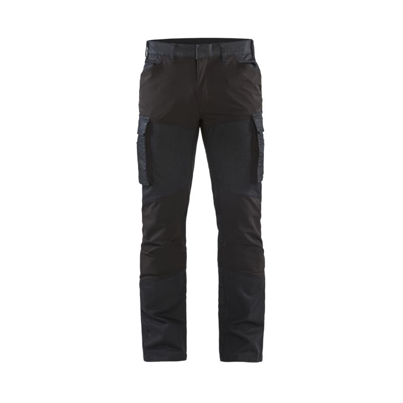Pantalón de servicio de tela vaquera elástico