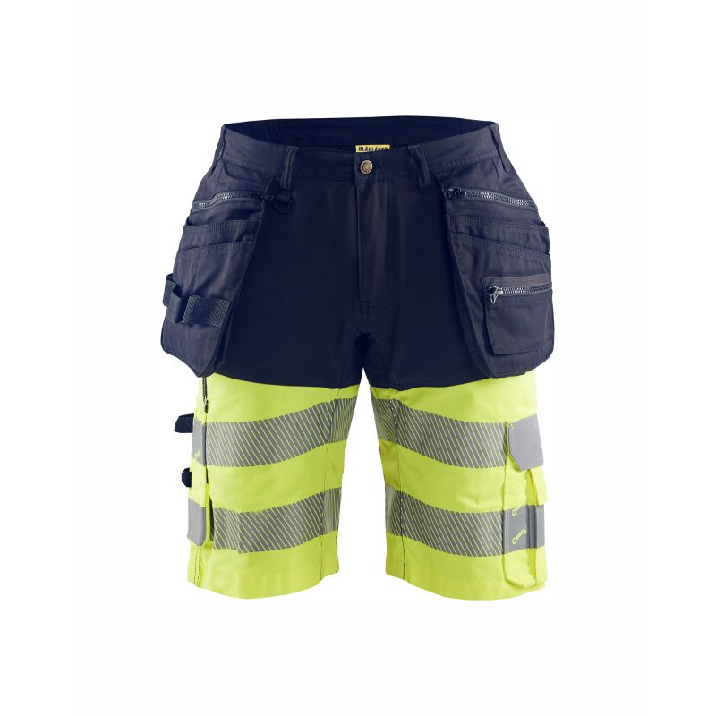 Pantalones cortos de alta visibilidad con elástico