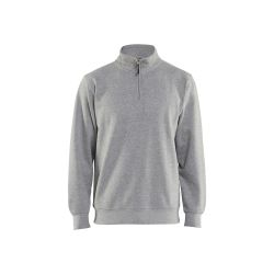 Sudadera lisa con media cremallera