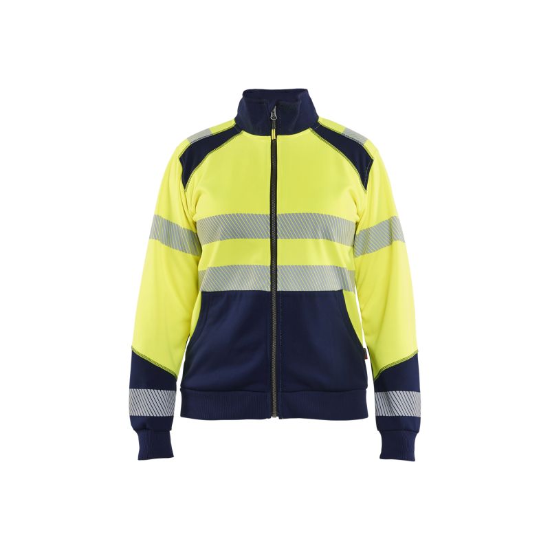 Sudadera de alta visibilidad con cremallera para mujer