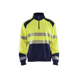 Sudadera de alta visibilidad con media cremallera