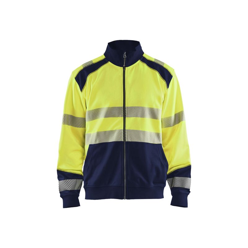 Sudadera de alta-visibilidad con cremallera completa