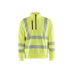 Sudadera alta visibilidad media cremallera