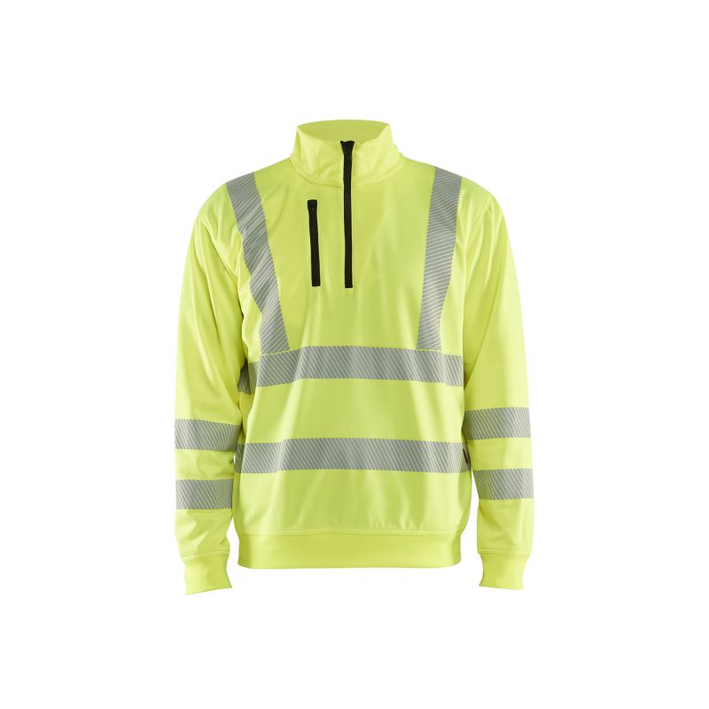 Sudadera alta visibilidad media cremallera