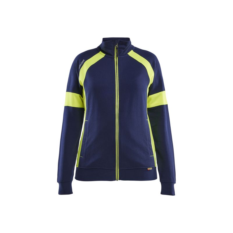 Sudadera de alta visibilidad con cremallera completa para mujer
