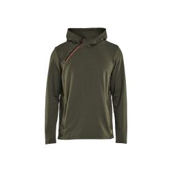 Sudadera con capucha y media cremallera