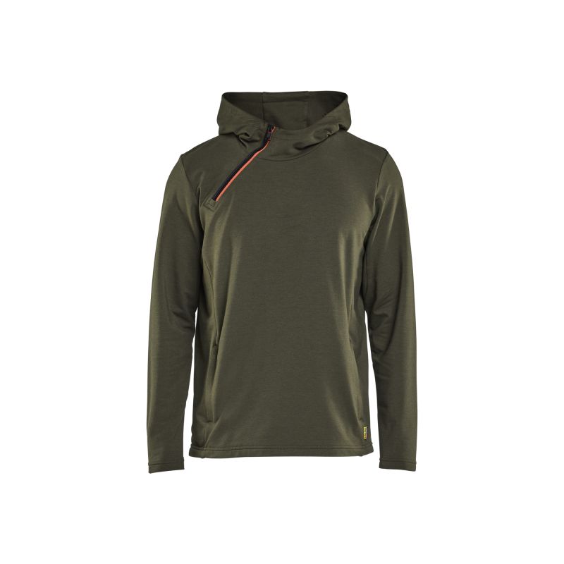 Sudadera con capucha y media cremallera