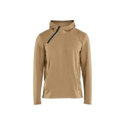 Sudadera con capucha y media cremallera