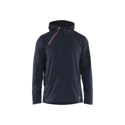 Sudadera con capucha y media cremallera