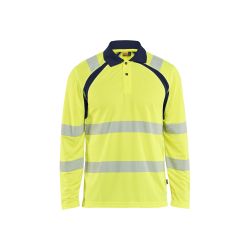 Polo de manga larga de alta visibilidad con protección UV