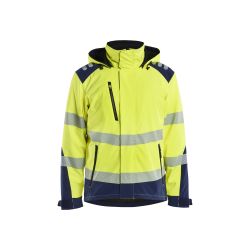 Chaqueta de softshell de alta visibilidad con forro ligero
