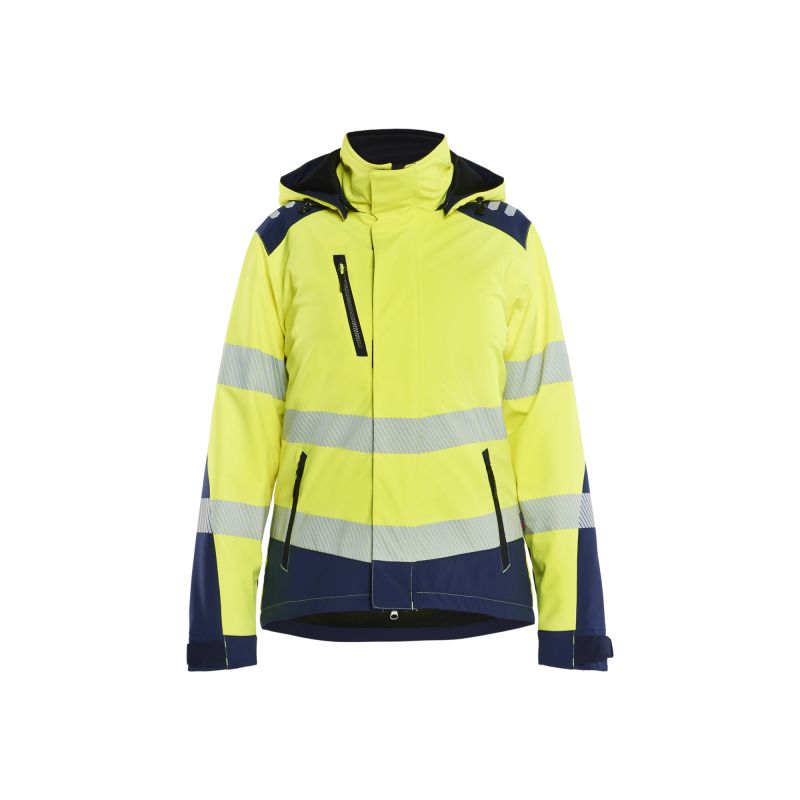 Chaqueta de softshell de alta visibilidad con forro ligero para mujer
