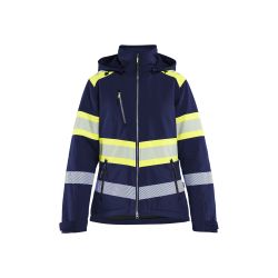 Chaqueta de softshell para mujer de invierno de alta visibilidad con forro ligero | Union Workwear